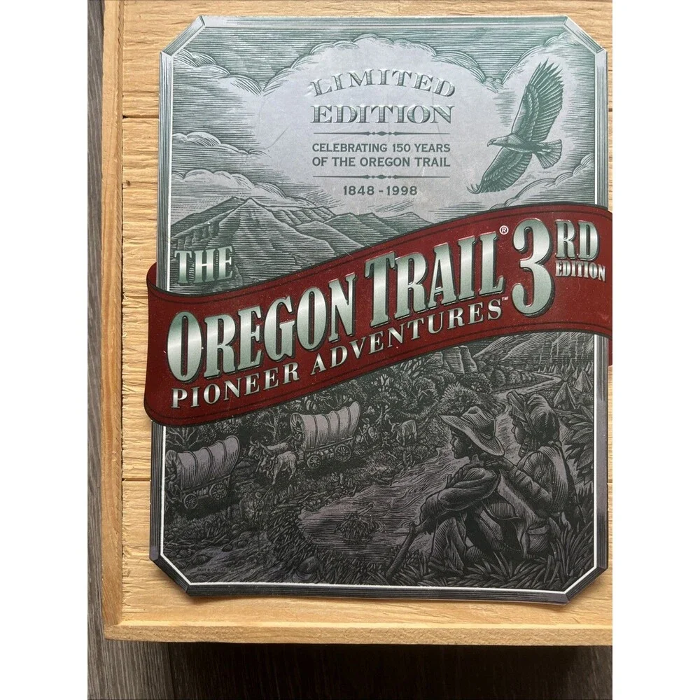 Oregon Trail Pioneer Adventures 3rd Edition Limited Ed. Wooden Box Windows/Mac